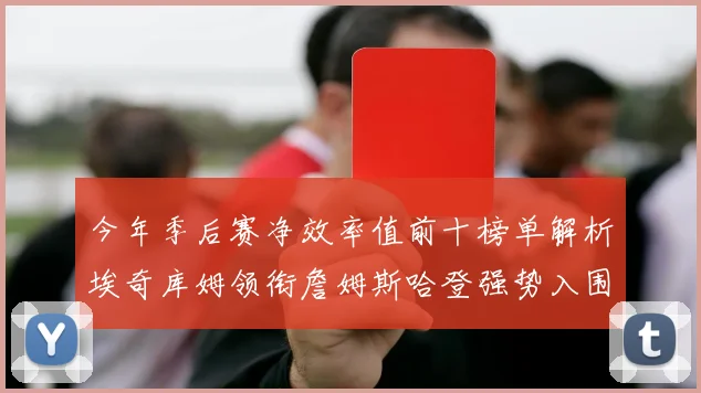 今年季后赛净效率值前十榜单解析埃奇库姆领衔詹姆斯哈登强势入围